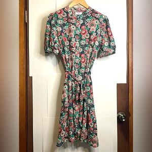 UNTUCKit Women’s Size 10 “Alix” Multicolor Floral Belted Mini Shirt Dress